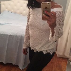 White lace blouse